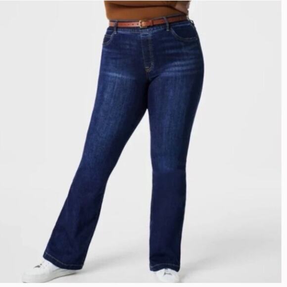 Spanx Flare Jeans In Midnight Shade 1X - Picture 1 of 5